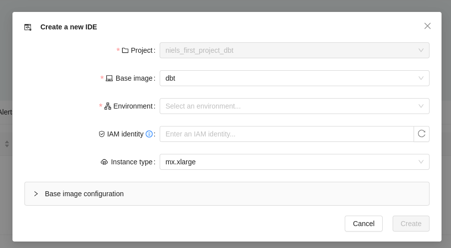 Your current IDE settings